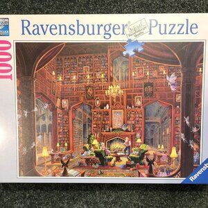 Brand New! Ravensburger 1000pc Sanctuary of Kniowledge (library) jigsaw puzzle